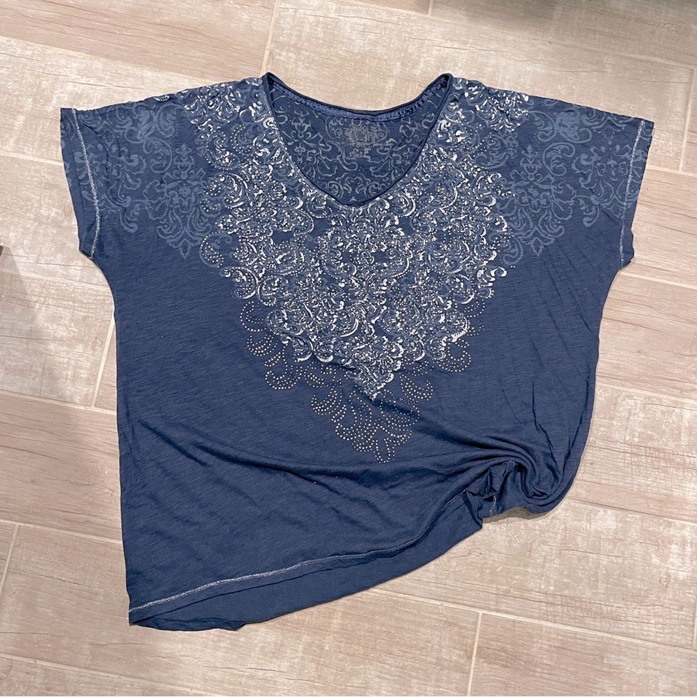 Maurices navy studded short sleeve tee.